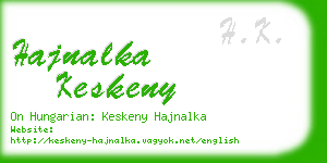 hajnalka keskeny business card